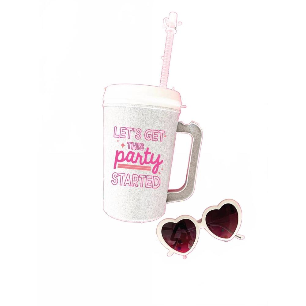 NEW JADELYNN BROOKE let's get this party started! thermo jug in grey